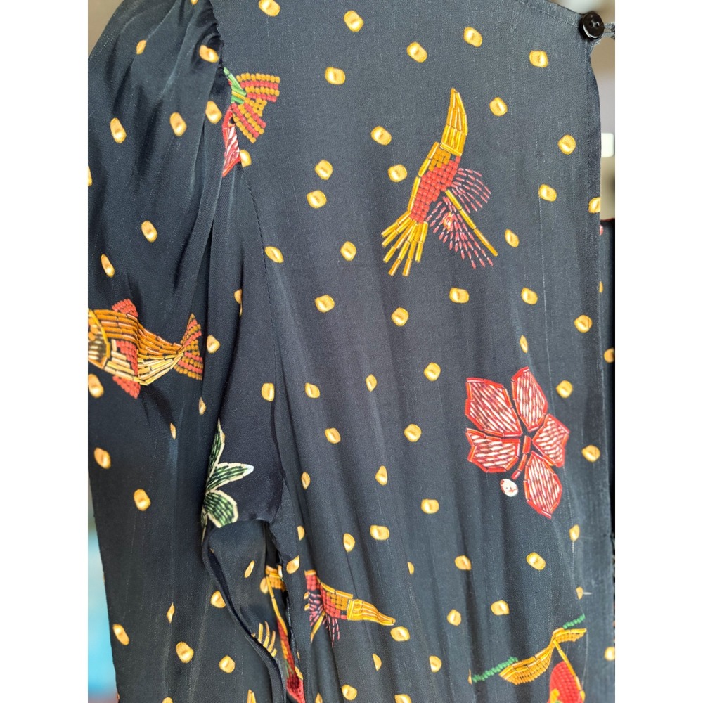 FARM Rio Riqueza Tropical Cutout Maxi Dress Polka Dot Fish Floral Tropical Large - Picture 7 of 12